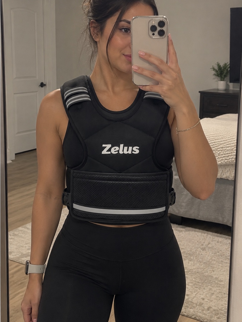 Black Weighted Vest for Training - Adjustable Fitness Vest